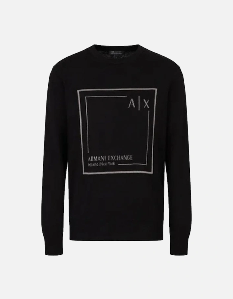 Knitted Pullover Jumper Black