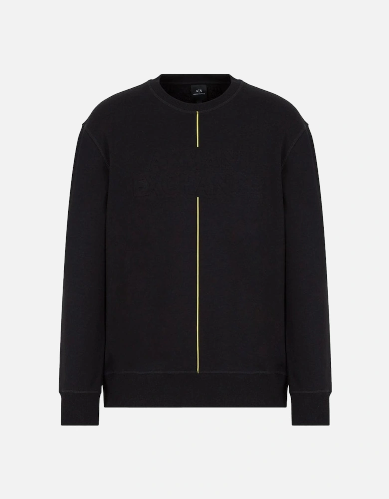 embossed sweatshirt BLACK