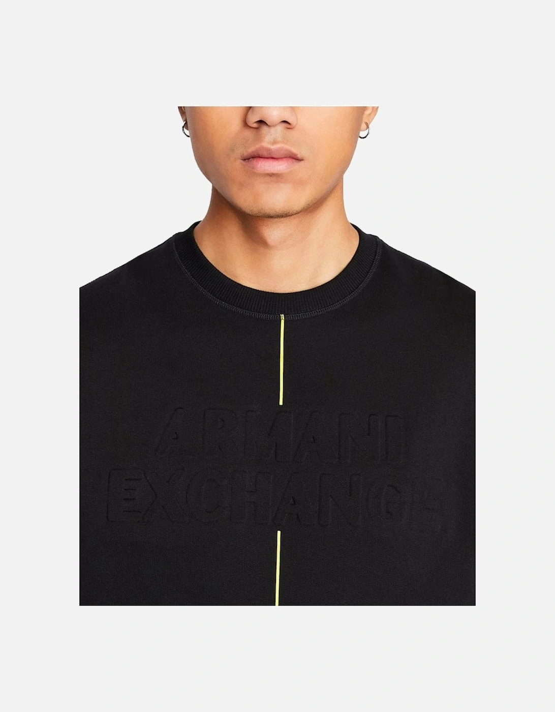 embossed sweatshirt BLACK