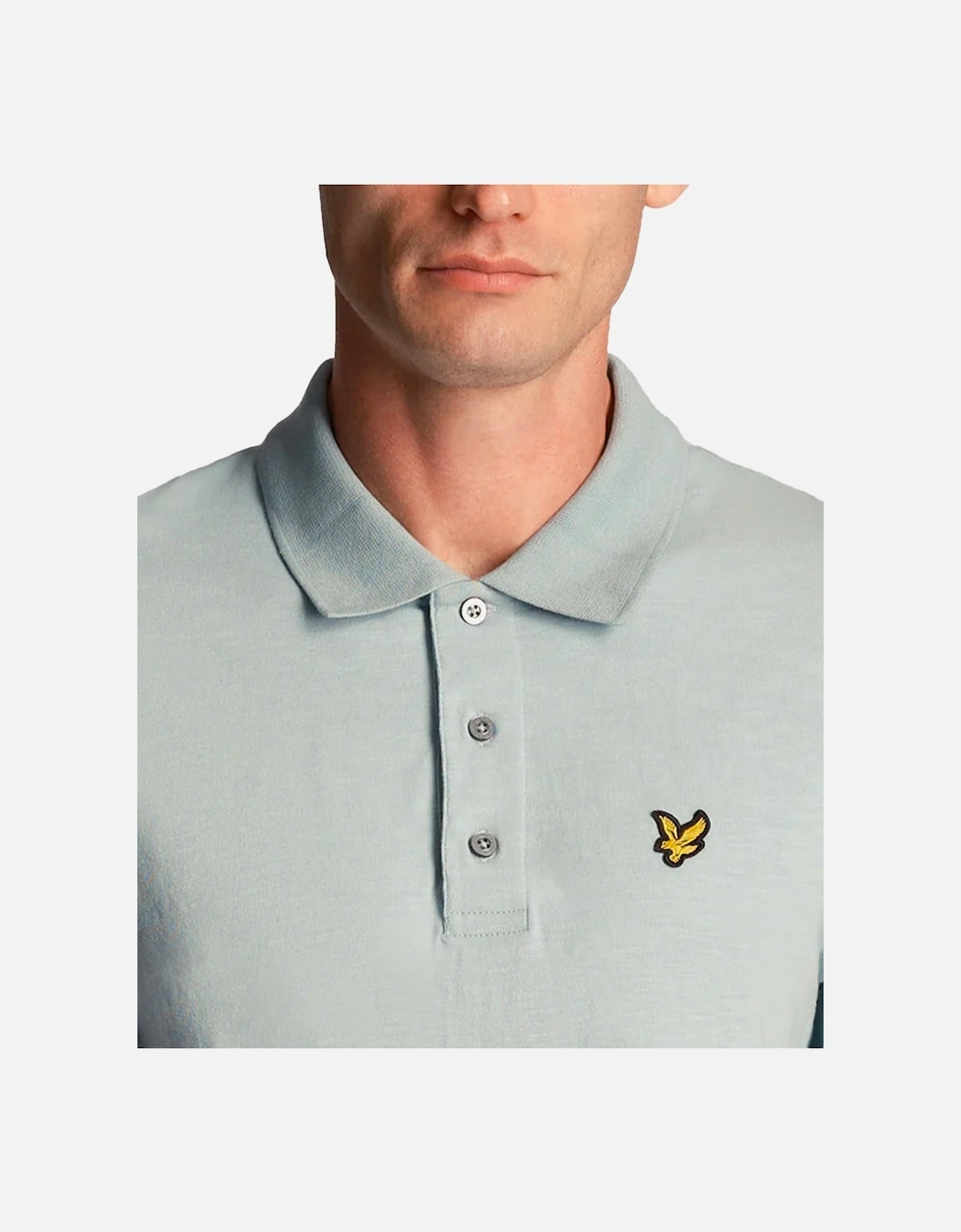 Lyle & Scott Slub Polo Shirt Slate Blue