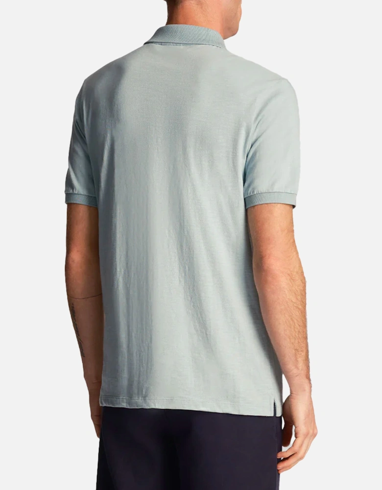 Lyle & Scott Slub Polo Shirt Slate Blue