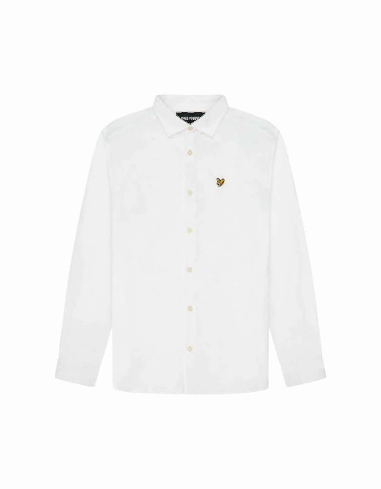 Lyle & Scott Long Sleeve Slim Fit Poplin Shirt White