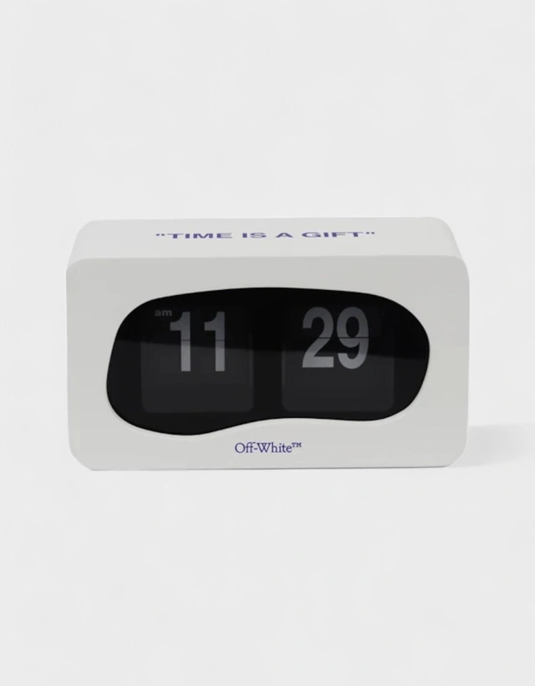 Flip Clock White Blue