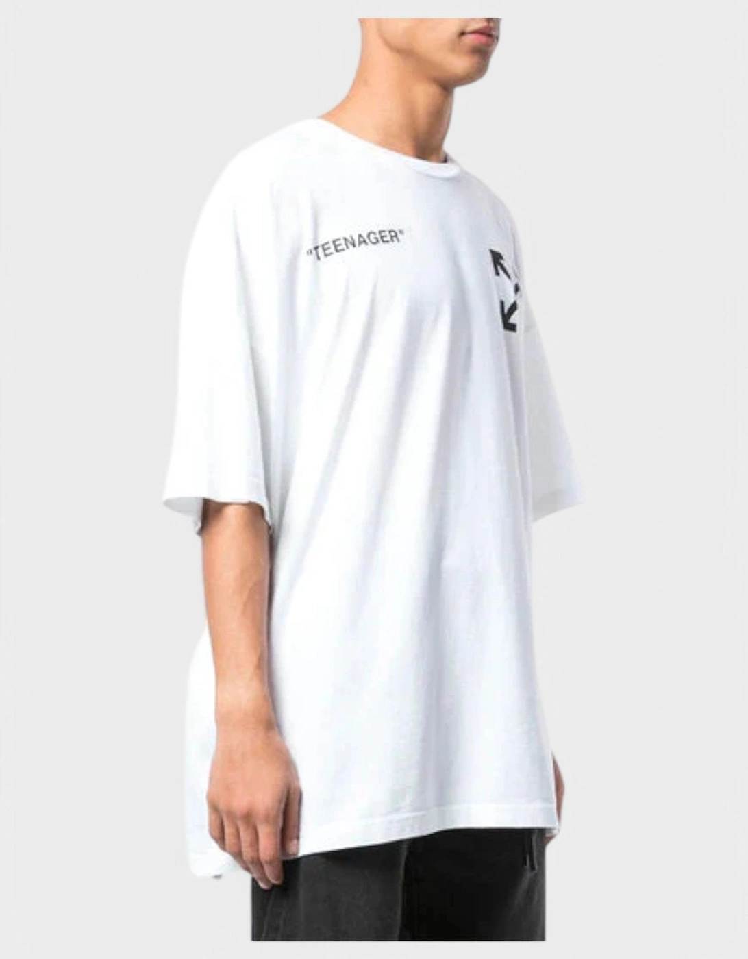 Oversized Flamed Bart T-Shirt White/Multicolor