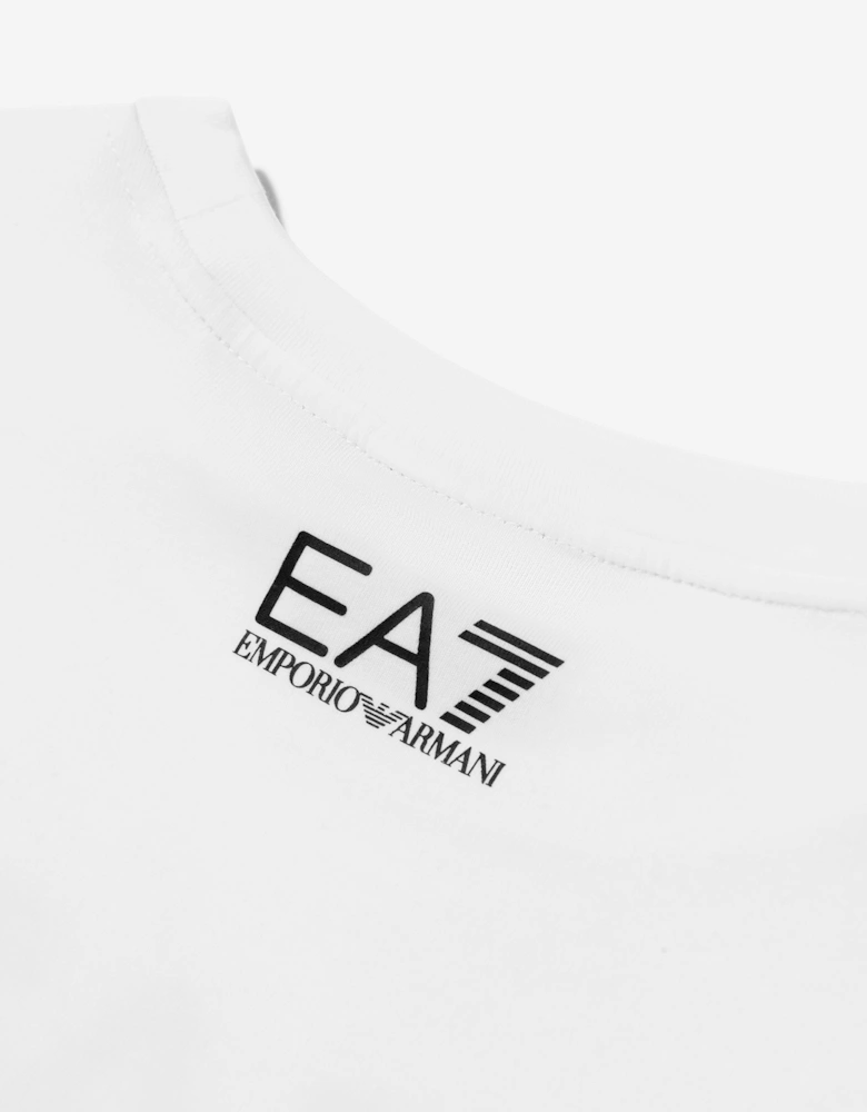 Emporio Armani Girls Train Logo T-Shirt in White