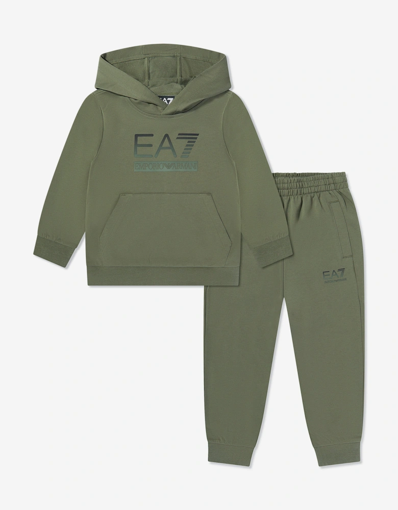 Emporio Armani Boys Train Visibility Tracksuit in Green