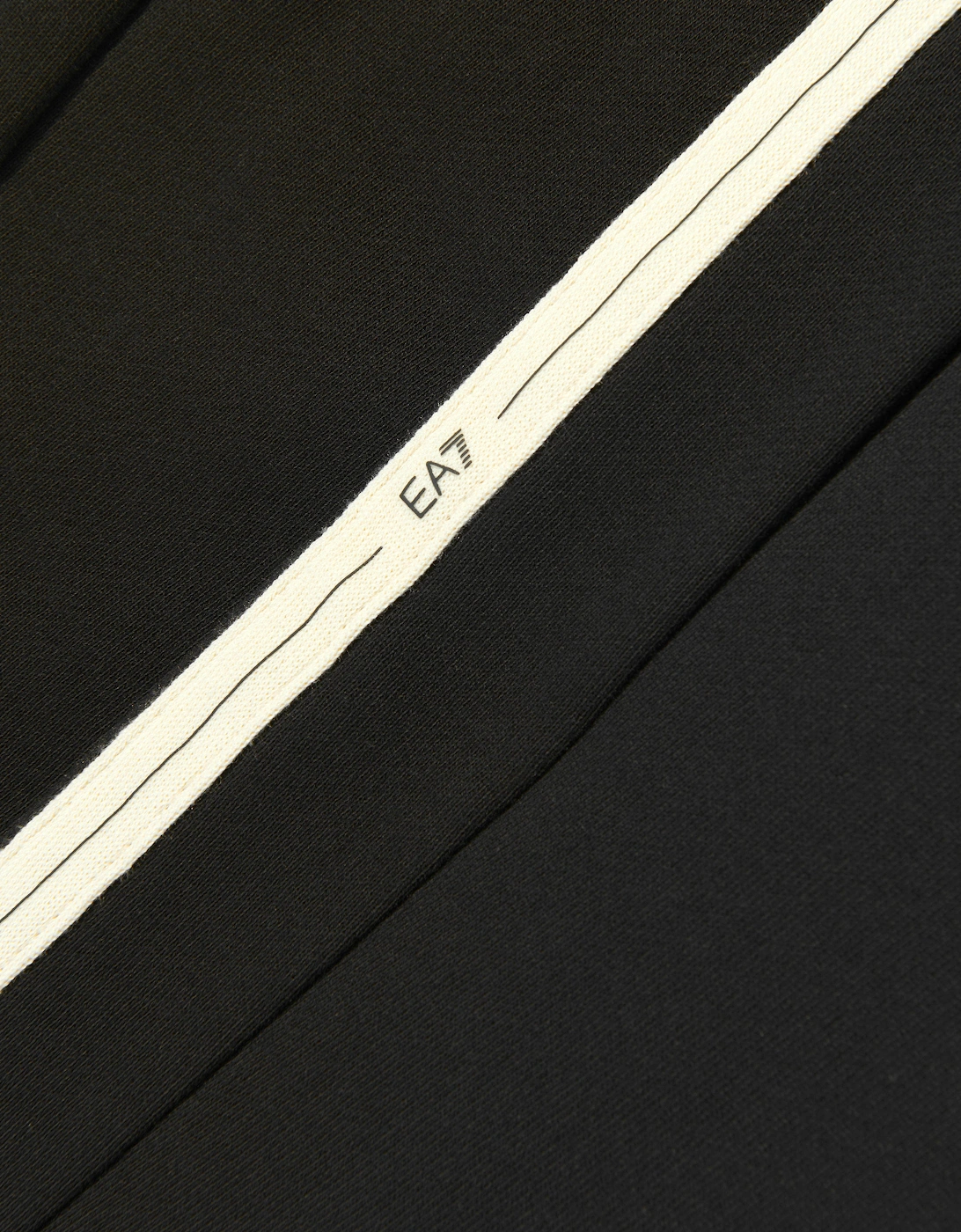 Emporio Armani Boys Train Logo Tape Joggers in Black