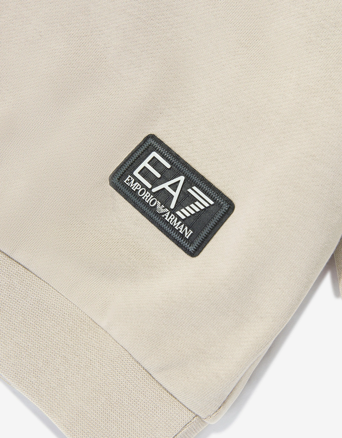 Emporio Armani Boys Train Logo Tape Sweatshirt in Beige