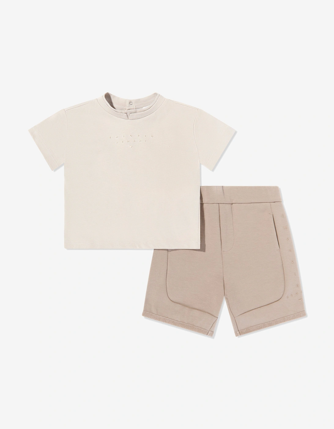 Baby Boys Short Set in Beige, 5 of 4