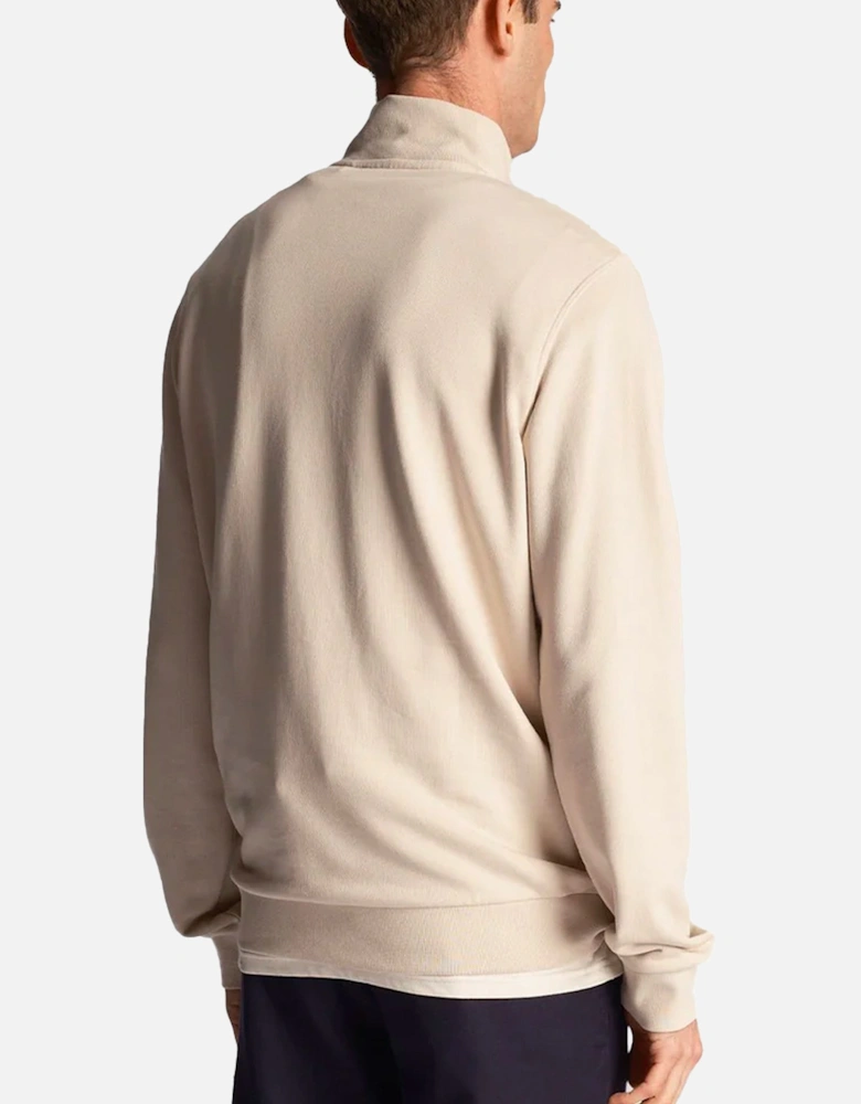 Lyle & Scott 1/4 zip tonal eagle sweatshirt COVE