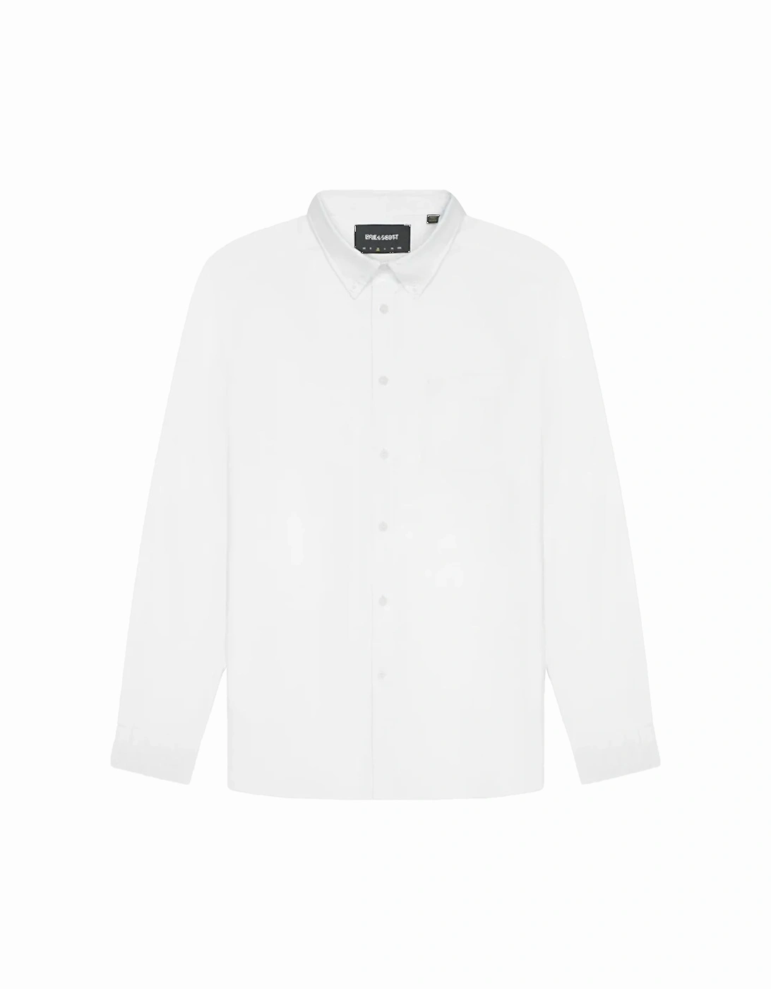 Lyle & Scott Tonal Eagle Plain Oxford Shirt White, 5 of 4