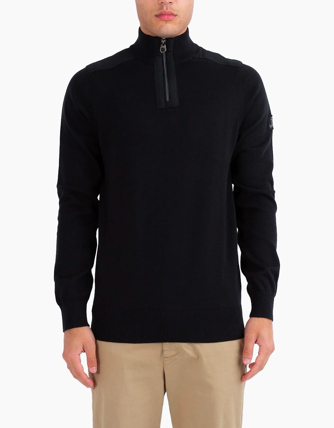 Men's Luke 1977 Heddon Zip Knit Black - Size: 42