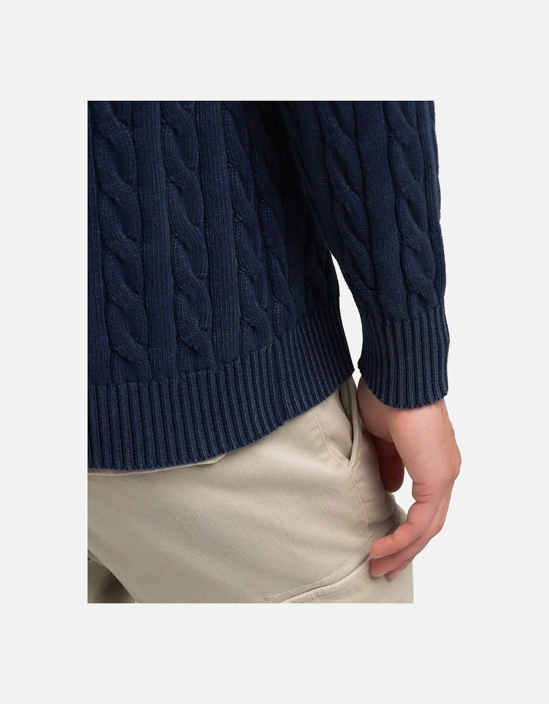 Cable Knit Jumper Dark Navy