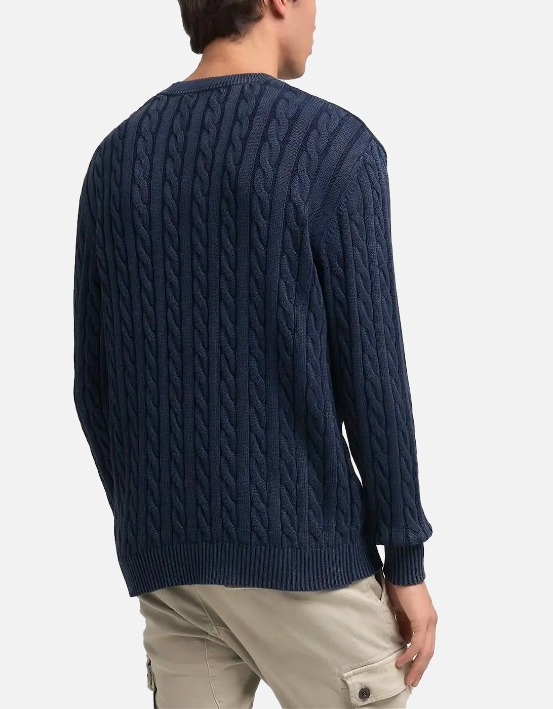 Cable Knit Jumper Dark Navy