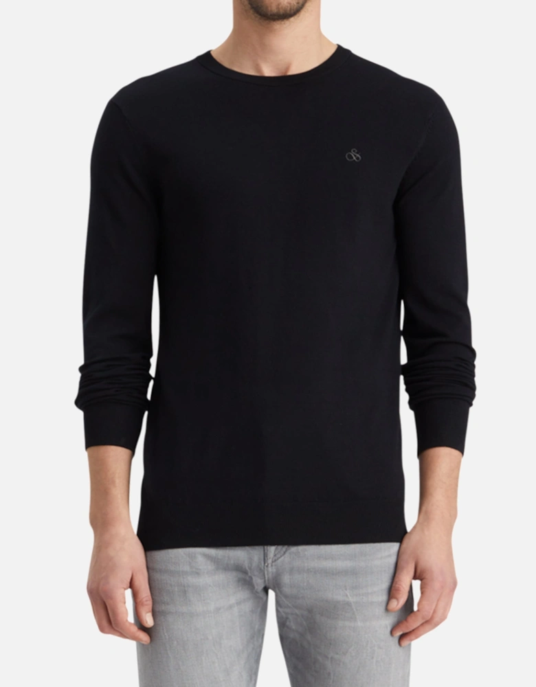 Viscose Pullover Crew Neck Black