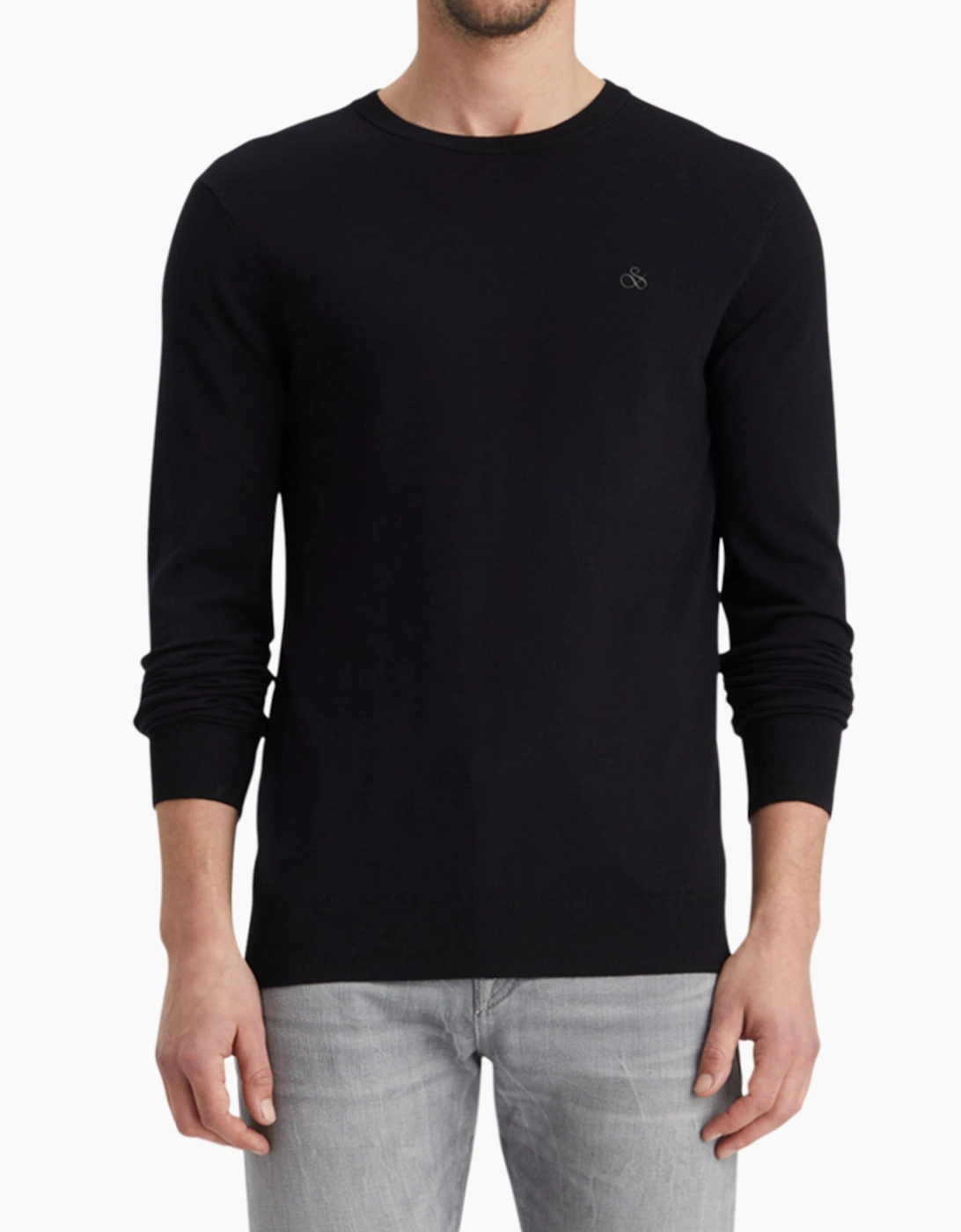Scotch & Soda Men's Scotch & Soda Viscose Pullover Crew Neck Black