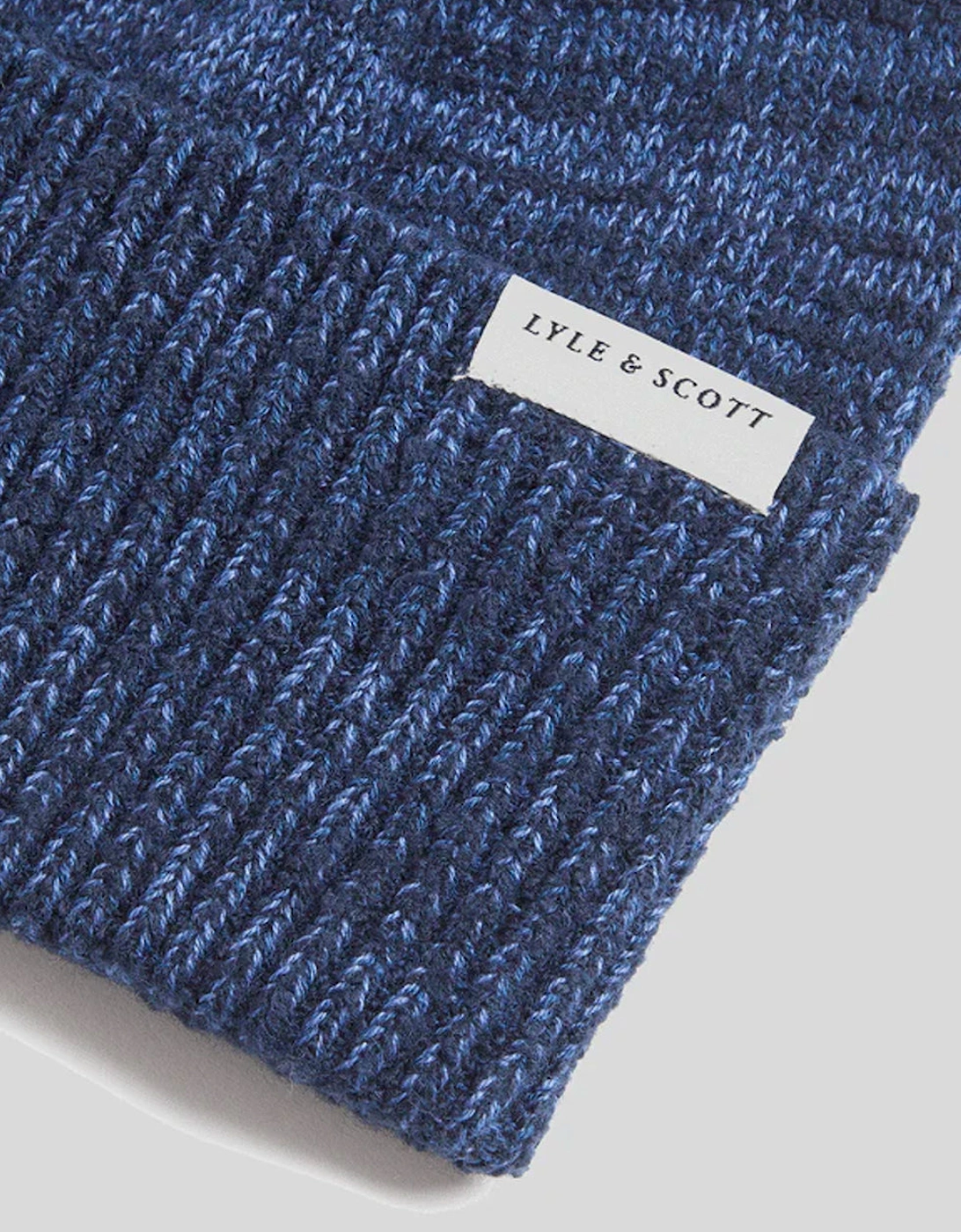 Lyle & Scott Multi marl Beanie Dark Navy Marl