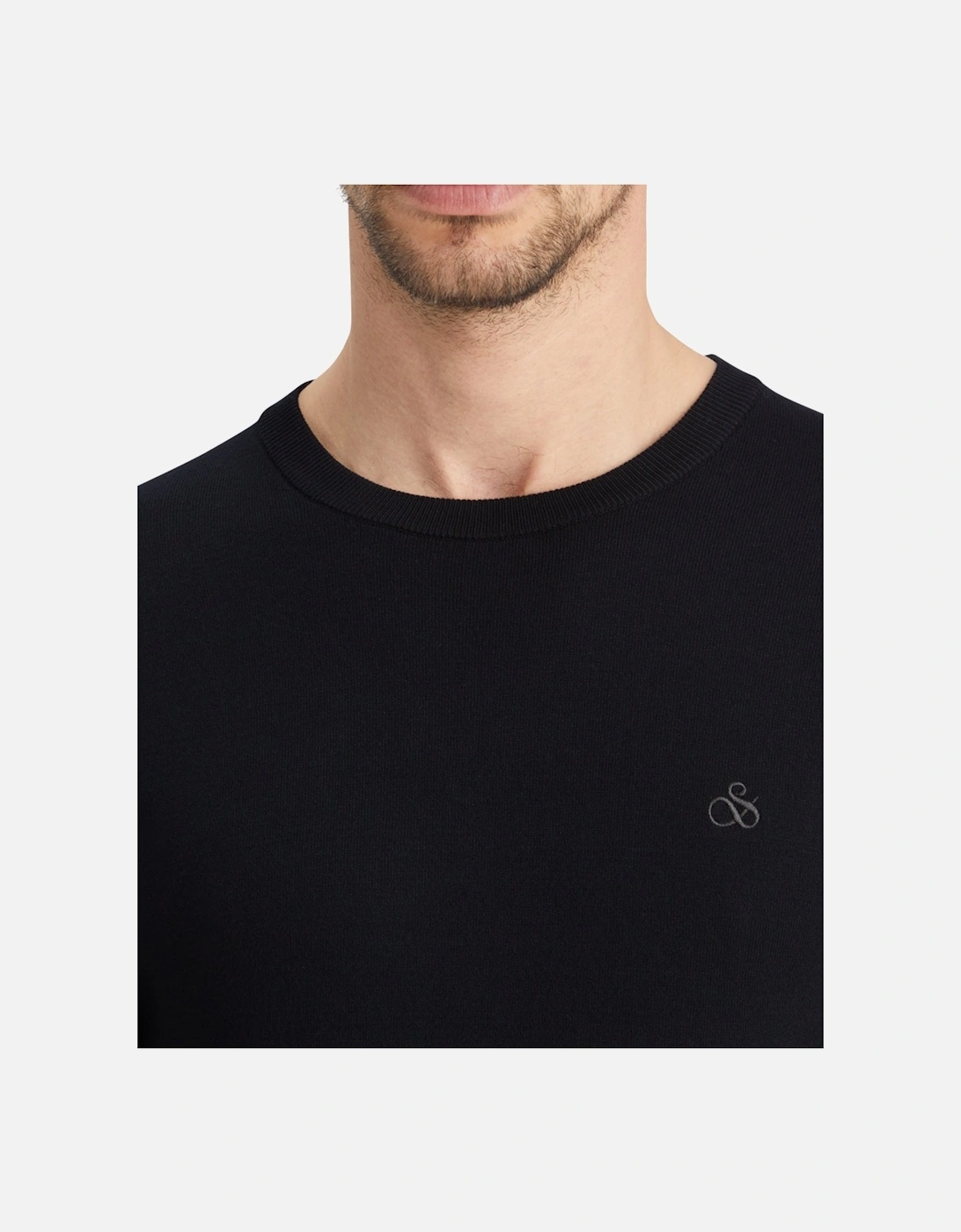 Viscose Pullover Crew Neck Black
