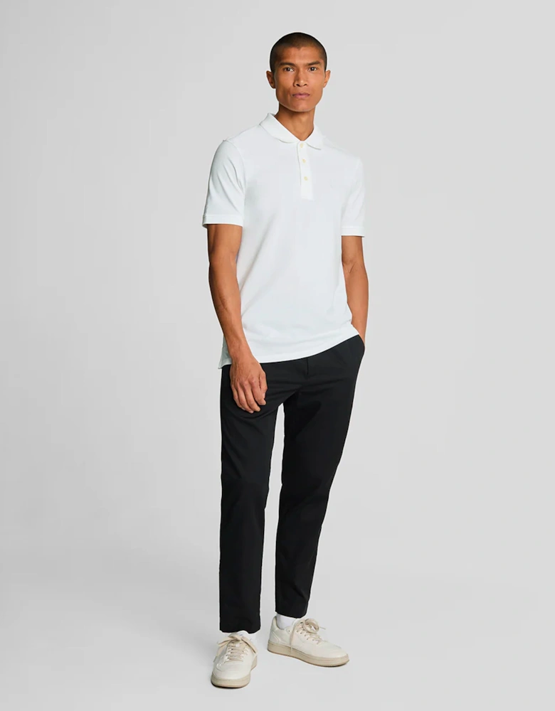 Lyle & Scott Tonal Eagle Polo Shirt White