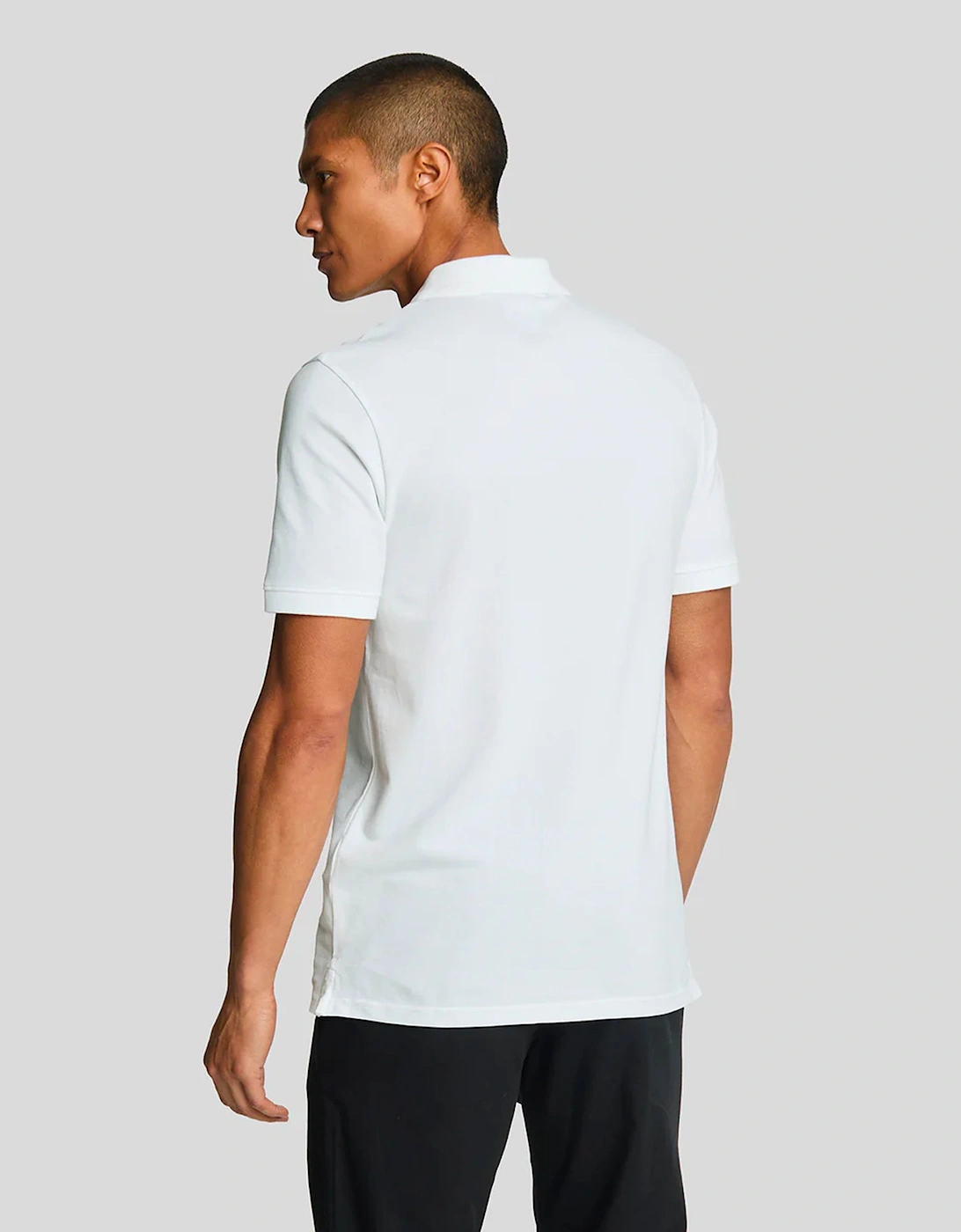 Lyle & Scott Tonal Eagle Polo Shirt White