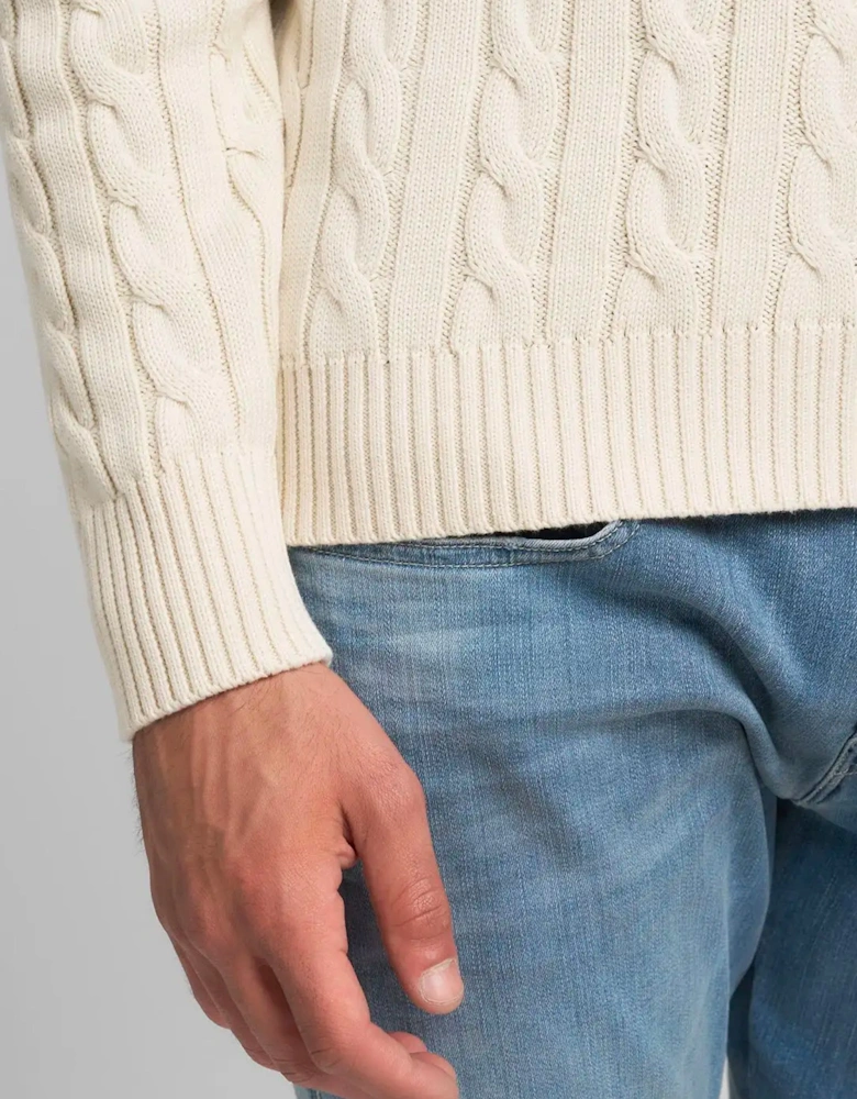 Cable Knit Jumper Stone