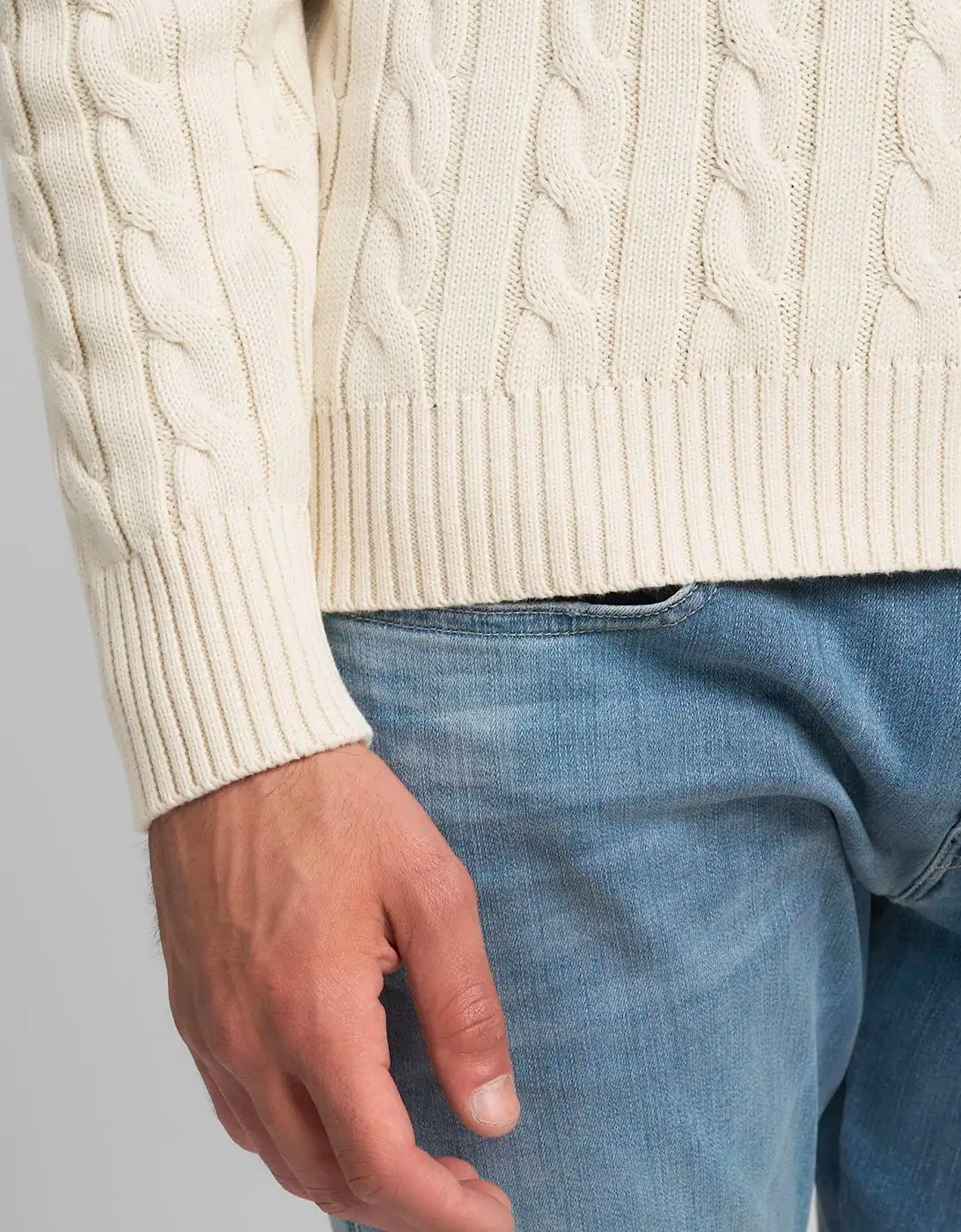 Cable Knit Jumper Stone