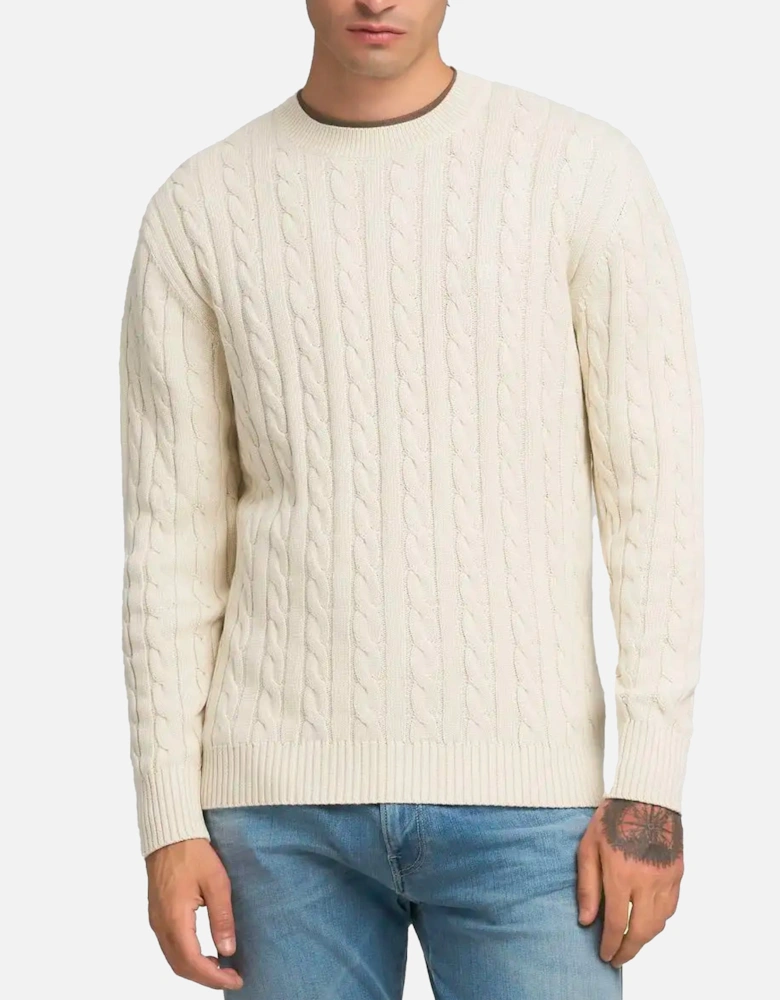 Cable Knit Jumper Stone