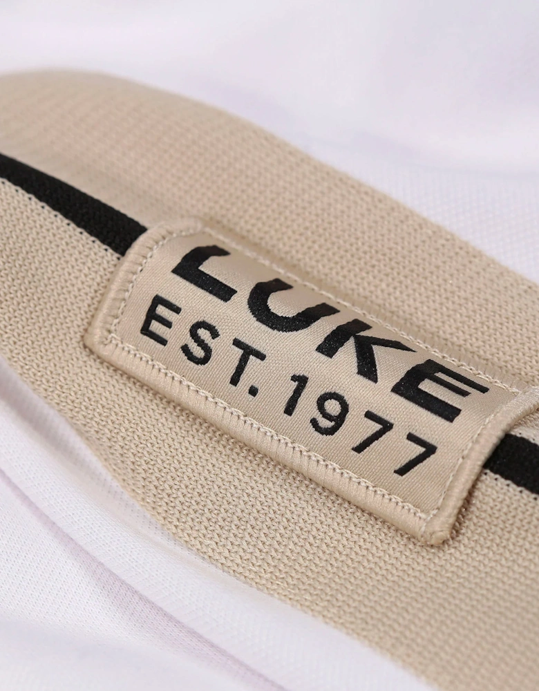 Luke Imperial Badge Detail Reg Fit T Shirt White