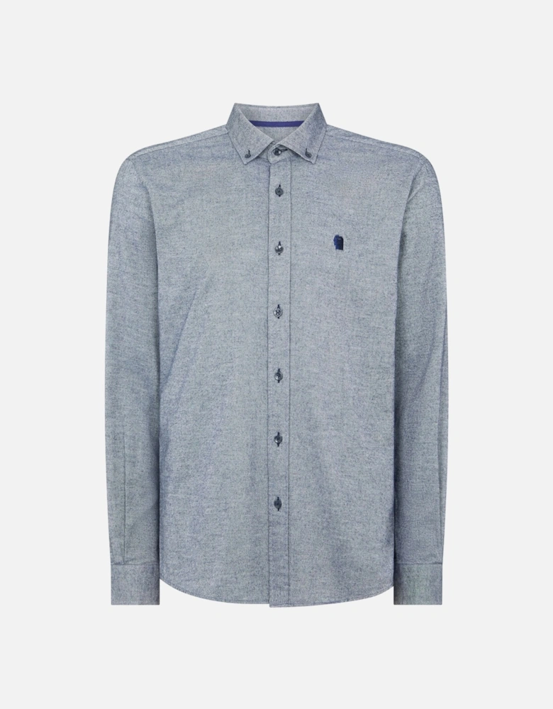 Tapered Fit Soft Cotton Shirt Navy