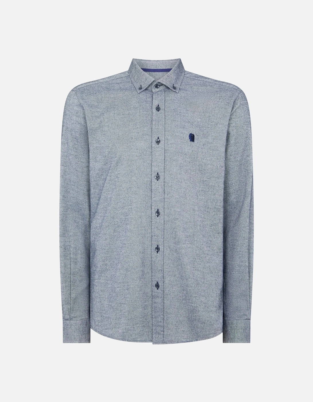 Tapered Fit Soft Cotton Shirt Navy
