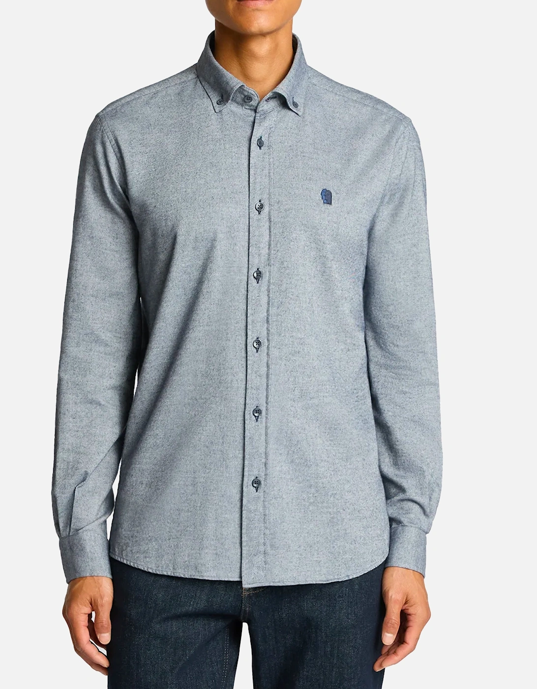 Tapered Fit Soft Cotton Shirt Navy, 5 of 4