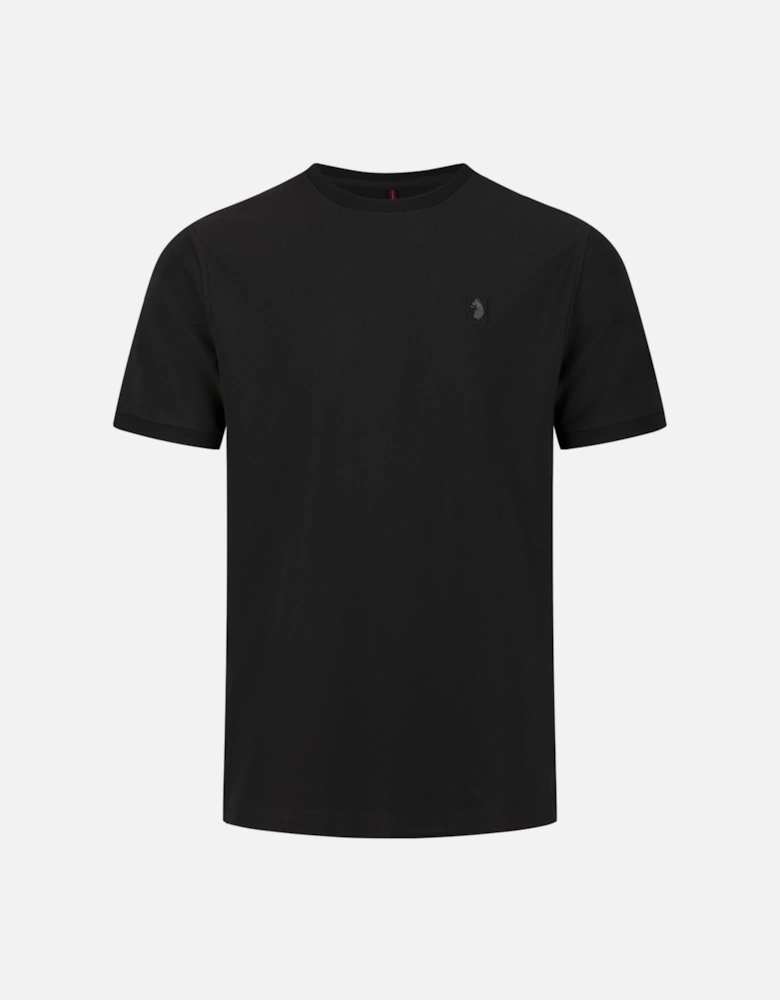 Keswick Rib Detail Crew T-Shirt Black