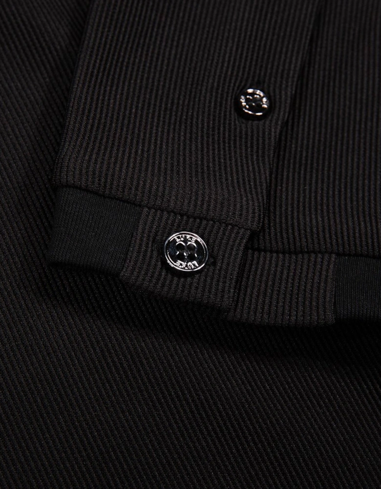 Keswick Rib Detail Crew T-Shirt Black