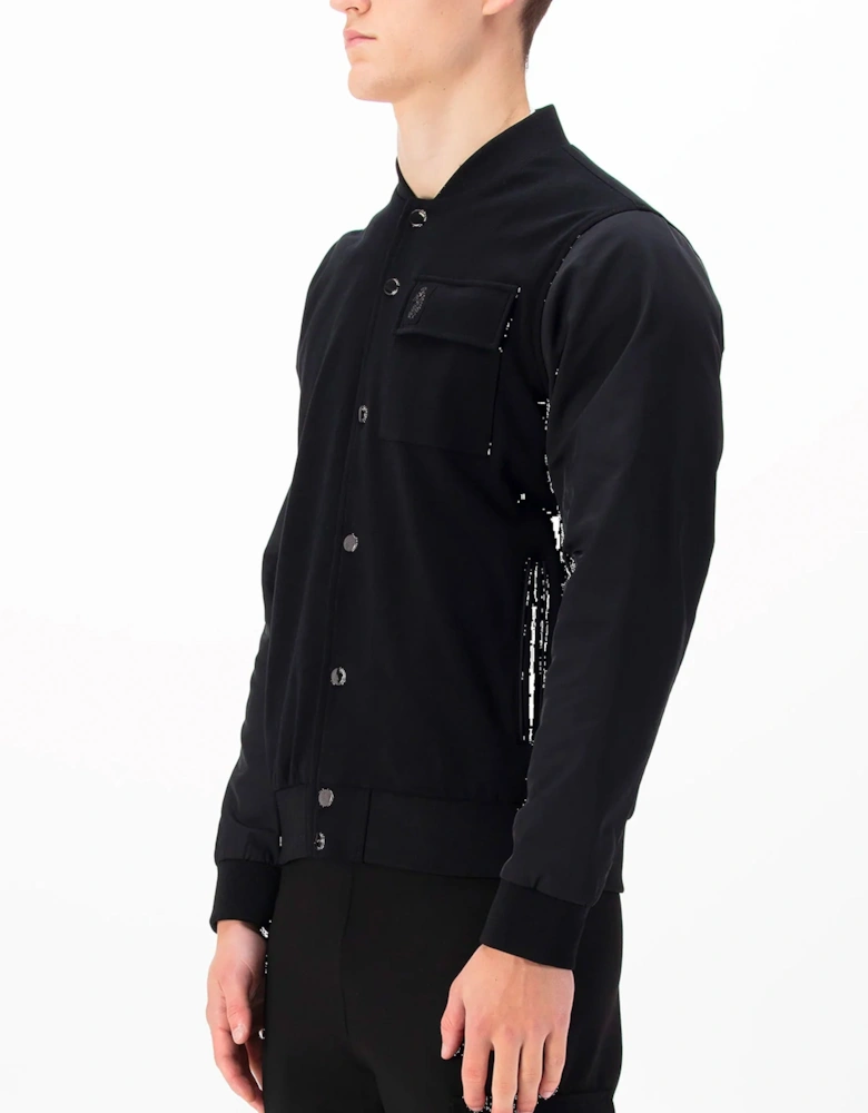 Chief Felt Badge Bomber Jacket Black