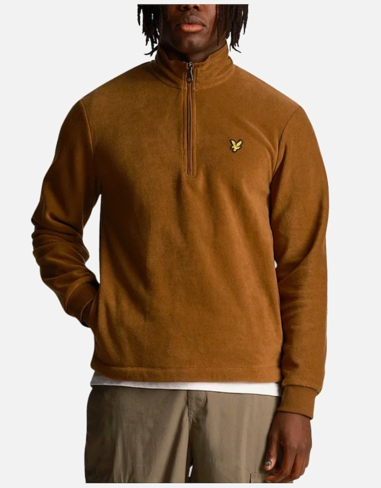 Lyle & Scott Fleece Quarter Zip Camel Bronze