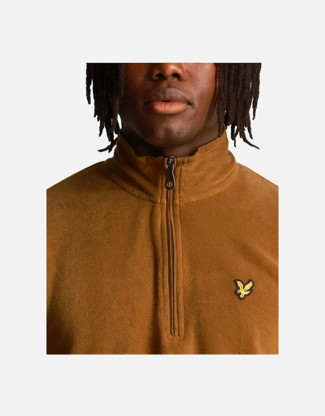 Lyle & Scott Fleece Quarter Zip Camel Bronze