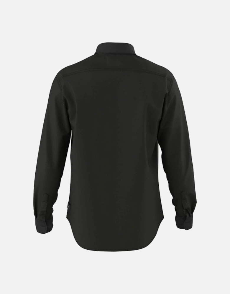 Black Twill Cotton Shirt Black