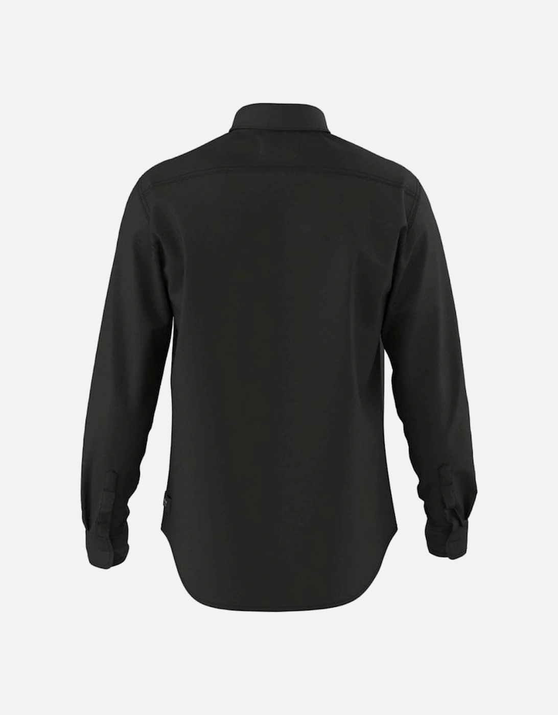 Black Twill Cotton Shirt Black