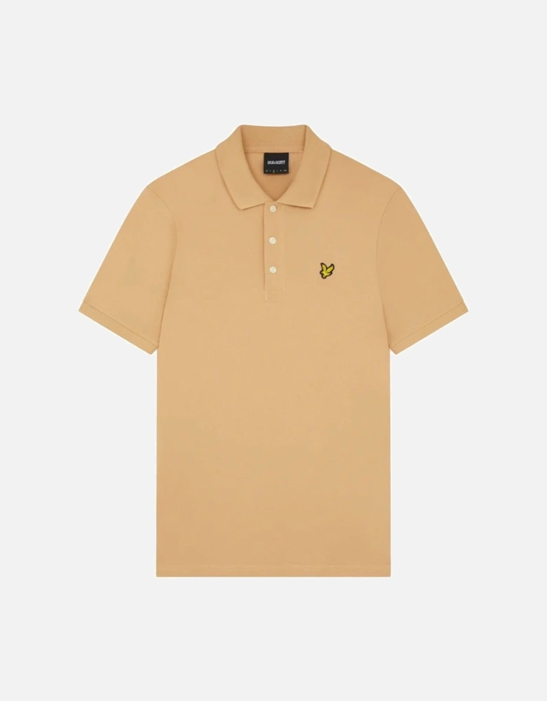 Lyle & Scott Plain Short Sleeve Polo Cairngorms Khaki