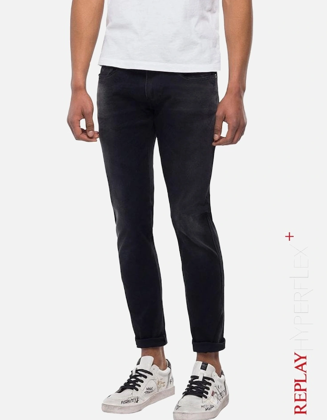 Hyperflex+ Slim Fit Anbass Premium Denim Jean - Black, 5 of 4