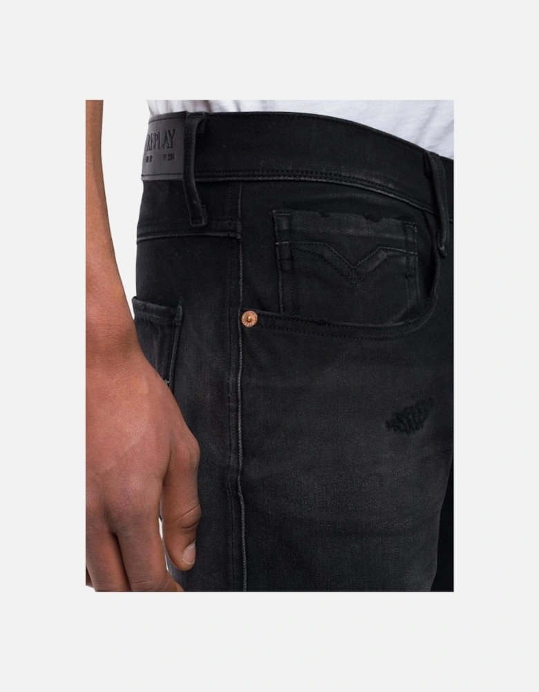 Hyperflex+ Slim Fit Anbass Premium Denim Jean - Black