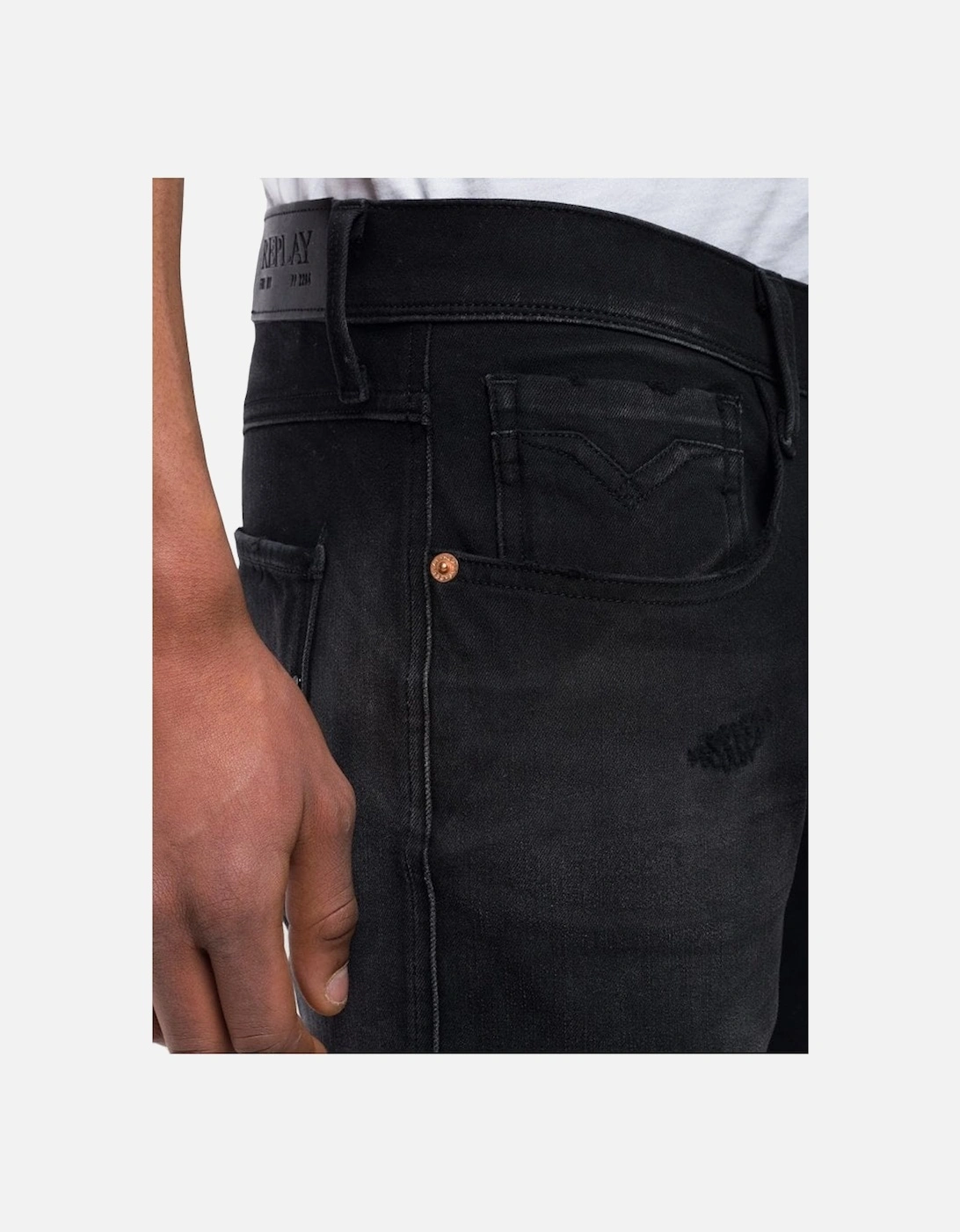 Hyperflex+ Slim Fit Anbass Premium Denim Jean - Black