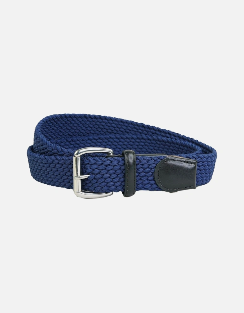 Aylsham Cornrow Elastic Web Belt Plain Navy