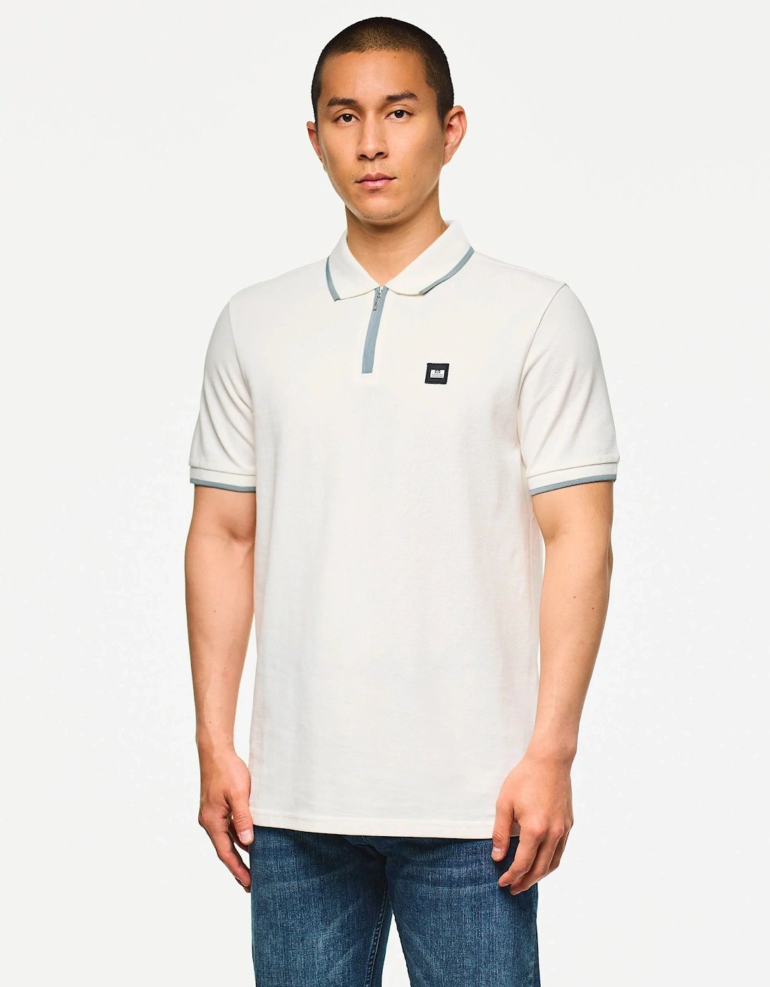 Monti zip polo with parachute det Ghost Porpoise