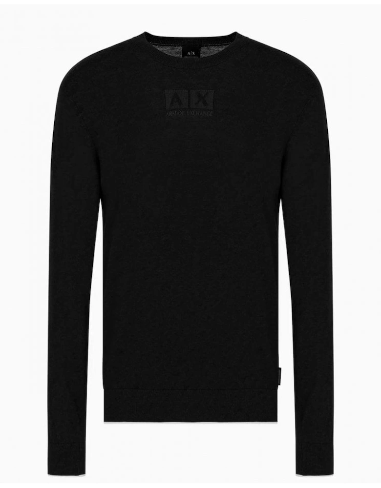 Man Knitted Pullover Black
