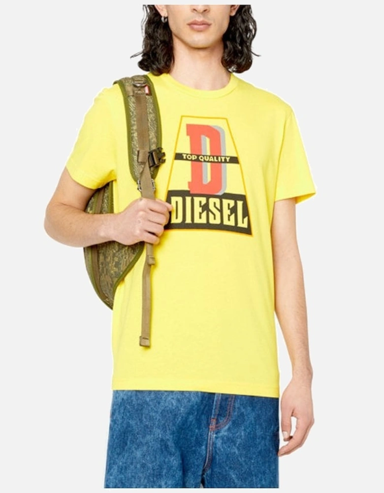Mens T-Diegor T Shirt D Top Quality Yellow