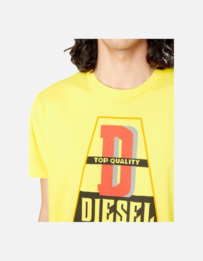 Mens T-Diegor T Shirt D Top Quality Yellow
