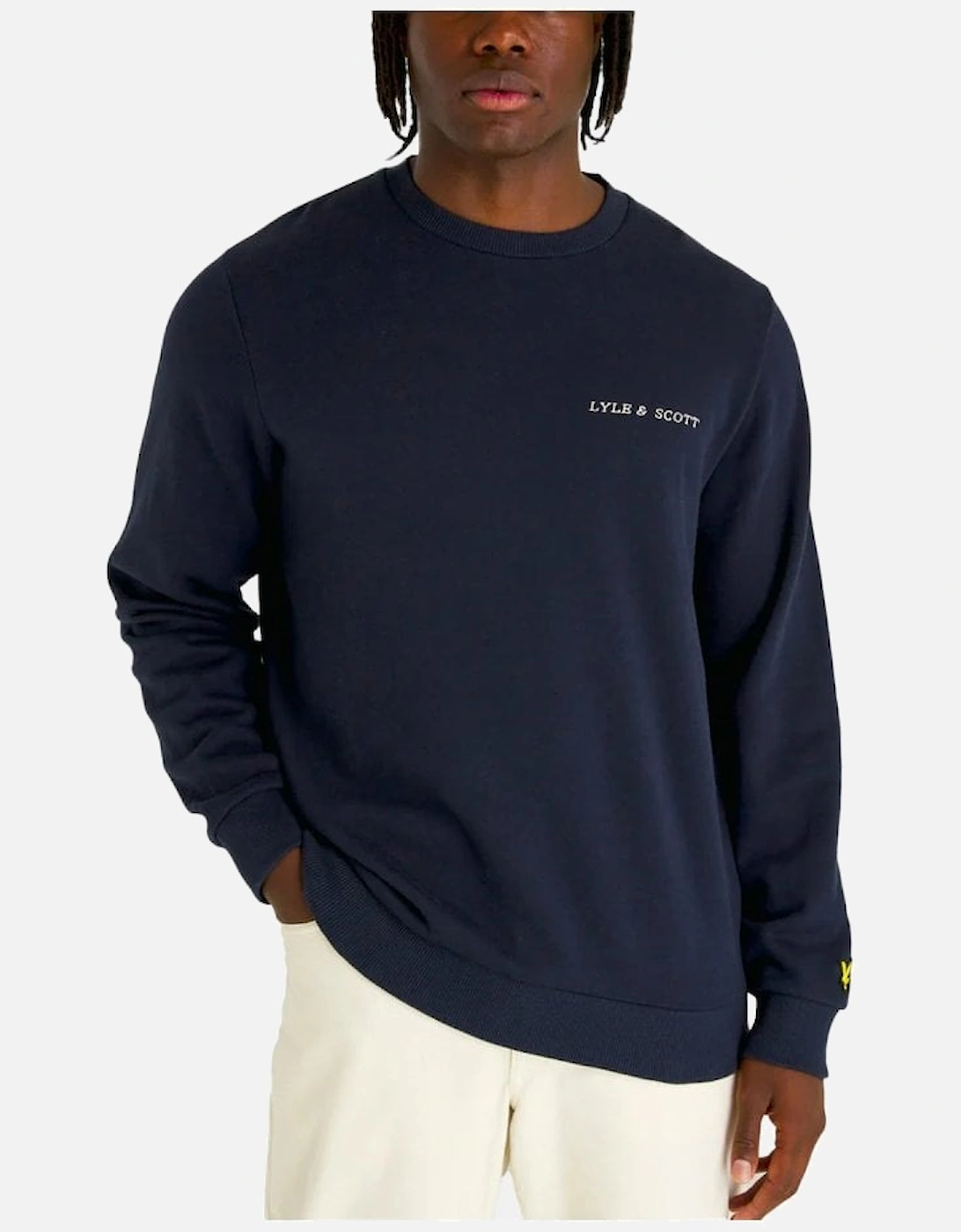 Lyle & Scott Embroidered Crew Neck Sweatshirt Dark Navy, 4 of 3