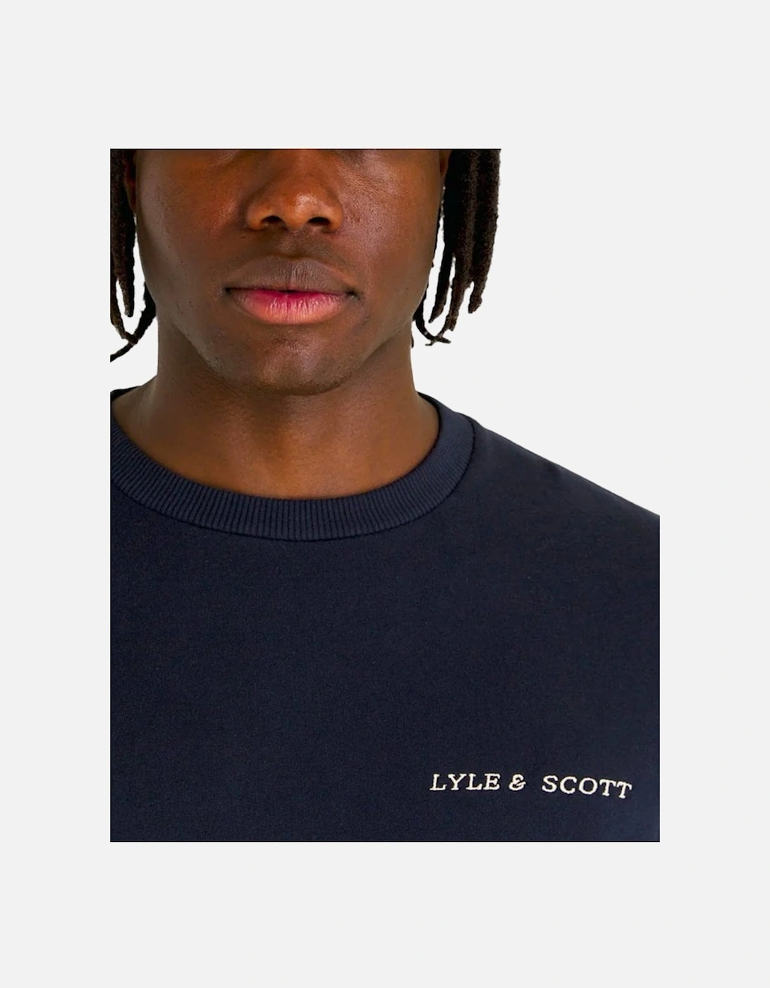 Lyle & Scott Embroidered Crew Neck Sweatshirt Dark Navy