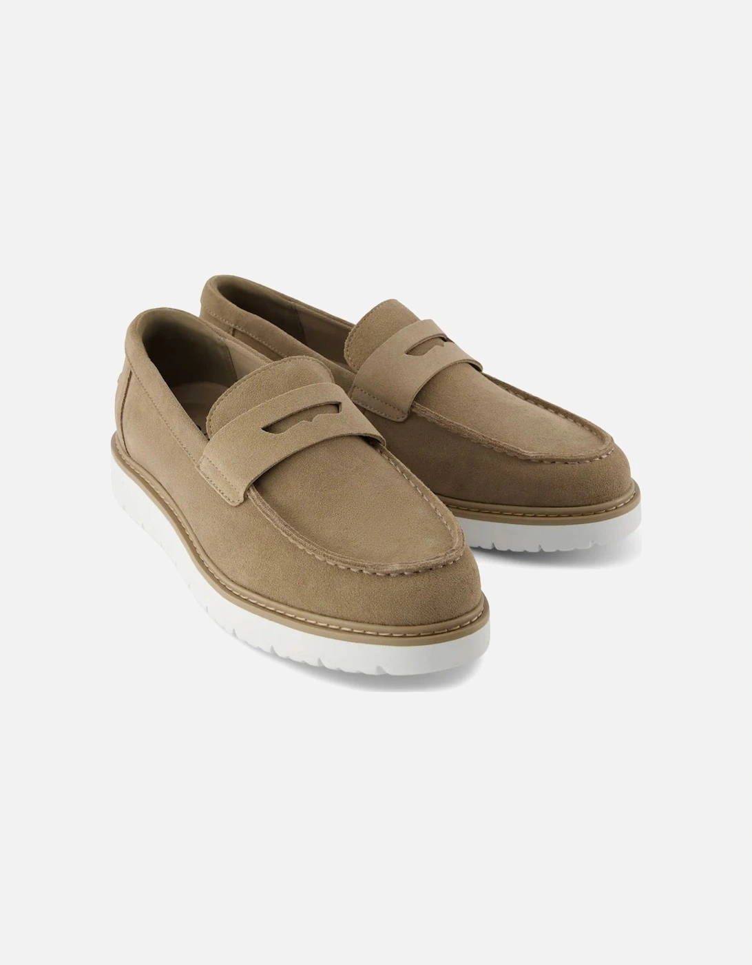 Navi Trvl Lite Havana Dune Dark Grey Suede Loafer